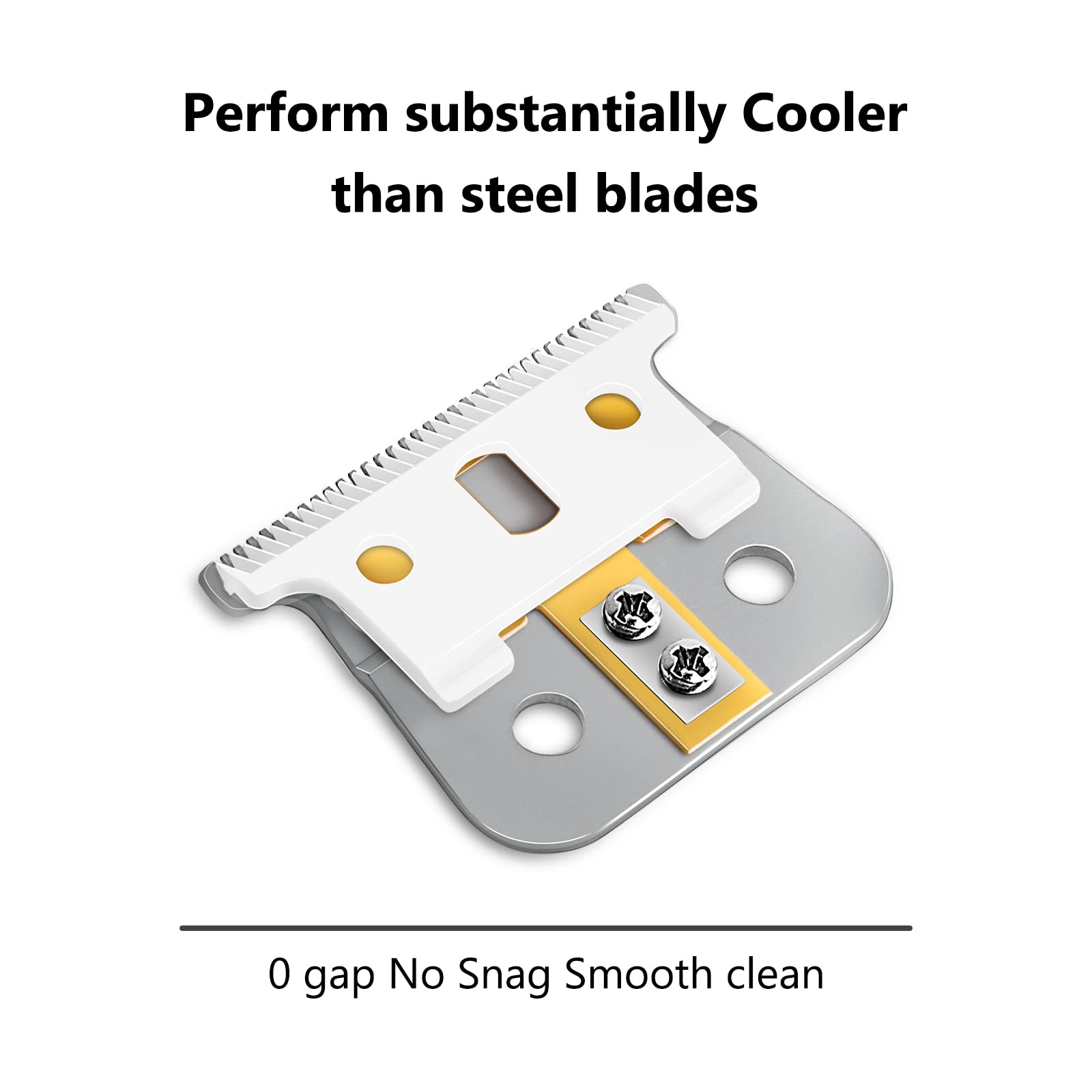 T Blade, T clipper and trimmer ceramic blades, T clipper and trimmer replacement blade replacement blade (Ceramic T blade + sliver steel blade)