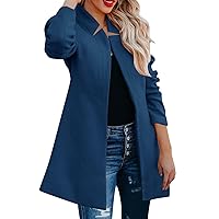 Peacoat Womens Coat Womens Full Length Faux Fur Coat Long Sleeve Turn Down Collar Fuzzy Jacket Coat Thicken Outerwear