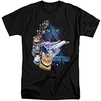 Star Trek Cats Feline Galaxy Unisex Adult T Shirt for Men and Women