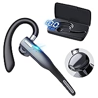 EUQQ Bluetooth Headset for Mobile Phones Bluetooth Earpiece Wireless with Charging