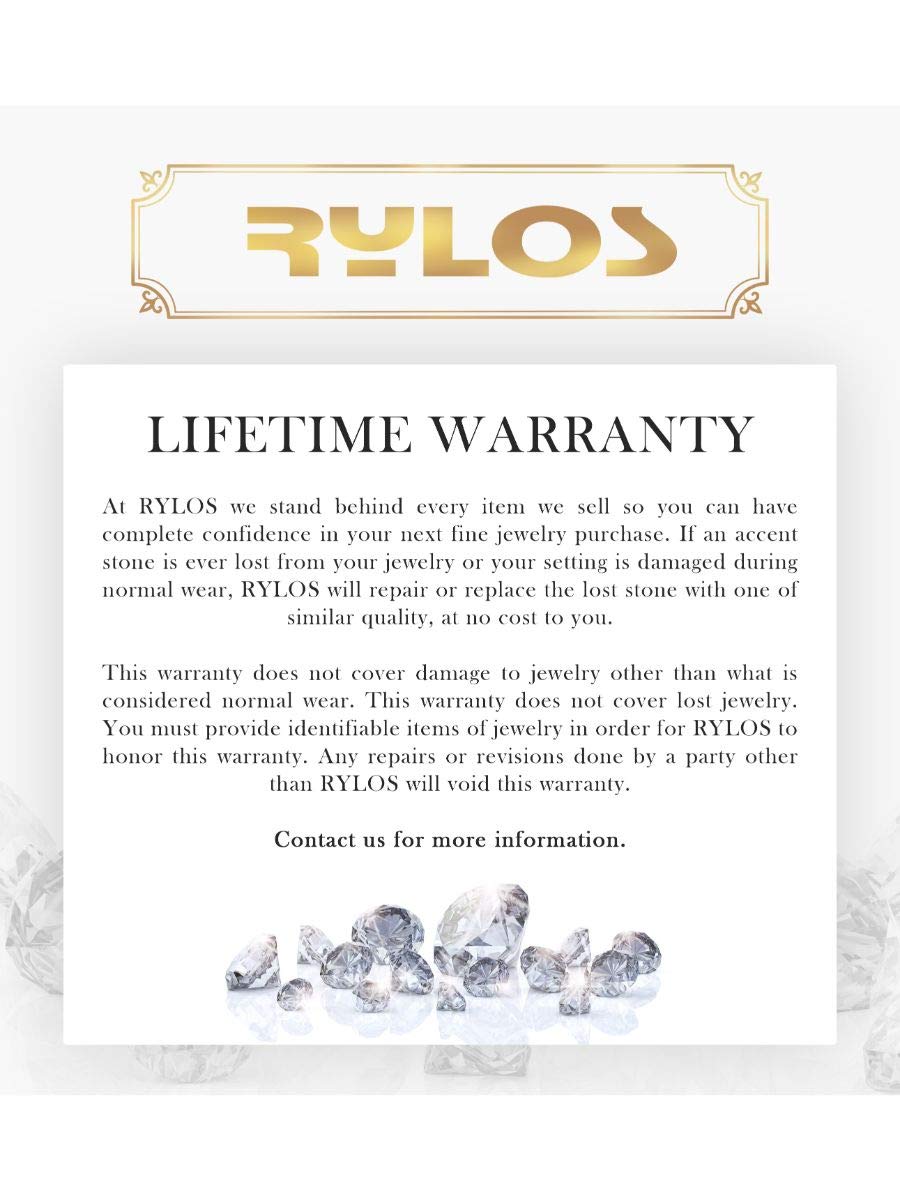 RYLOS Rings for Women Sterling Silver Classic Style Birthstone Ring 7X5MM Oval Gemstone & Genuine Diamonds Color Stone Jewelry for Women Sterling Silver Rings for Women Girls Ring Size 5,6,7,8,9,10