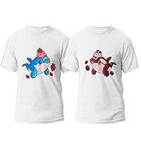 Matching T-Shirts Set for Couples Pair Cotton BFF Outfit for Husband Wife His & Hers Lovers Best Friends Just Married