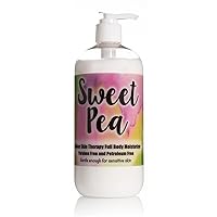 The Lotion Company 24 Hour Skin Therapy Lotion, Full Body Moisturizer, Paraben Free, Made in USA, Sweet Pea Fragrance, w/ Aloe Vera, 16 Ounces