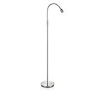 402071-15, FOCUS Adjustable Beam LED Floor Lamp,Metal, Nickel