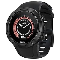 Suunto 5 Lightweight and Compact GPS Sports Watch with 24/7 Activity Tracking and Wrist-Based Heart Rate, All Black, One Size, Strap