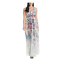 Adrianna Papell Women's Printed Organza Ball Gown