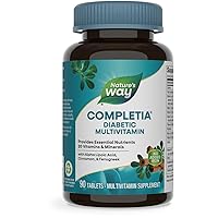 Nature's Way Completia Diabetic Multivitamin with Alpha Lipoic Acid and High Potency B Vitamins for Energy Metabolism Support*, 90 Tablets (Packaging May Vary)