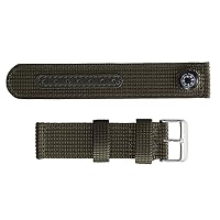 20mm Green Nylon Watch Band with Compass