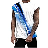 Men's Sleeveless Gym Shirts, Crewneck Sport Tank Tops Loose Fit Casual Workout Tee Stylish Athletic Muscle Tank Vest