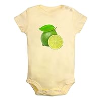 Fruit Lime Image Print Rompers Newborn Baby Bodysuits Infant Jumpsuits Novelty Outfits Clothes