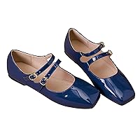 Dear Time Women's Flat Mary Jane Shoes Ankle Strap Round Toe Chinese Style Ballet Flats Casual Walking Shoes