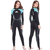 XUKER Women Men Wetsuit 2mm 3mm, Neoprene Wet Suits Front/Back Zip in Cold Water Full Body Dive Suit for Water Sports