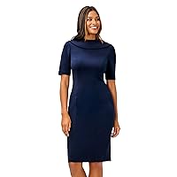 Adrianna Papell Women's Roll Neck Sheath with V Back