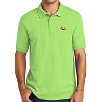Men's Laughing Tears Patch Fine Embroidered Patch Polo Shirt