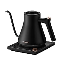 Electric Kettles, Gooseneck Electric Kettle, ±1℉ Temperature Control, Stainless Steel Inner, Quick Heating, for Pour Over Coffee, Brew Tea, Boil Hot Water, 0.9L Black