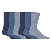 Gentle Grips Men's 6 Pairs Of Diabetic Sock With Comb Top And Hand Linked Toe