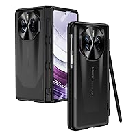 ZORSOME for Huawei Mate X3 Hinge Case with Stylus Pen,Luxury Shockproof Hard Full-Body Protective Case Cover for Huawei Mate X3 W Screen Protector,Black