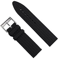 23 21mm Rubber Black Watchband for Chopard Silicone Watch Strap Men Tape Wrist Bracelet Pin Buckle (Color : Preto, Size : 21mm)