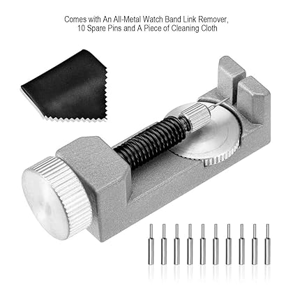 selizo Watch Link Remover kit Watch Band Tool with 10 Extra Pins for Watch Band Link Pin Removal and Watch Sizing