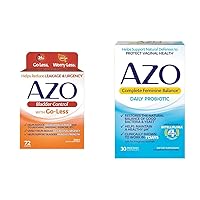 AZO Bladder Control with Go-Less Daily Supplement | Helps Reduce Occasional Urgency & Complete Feminine Balance Daily Probiotics for Women