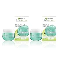 Garnier Moisture Rescue Refreshing Gel-Cream for Normal/Combo Skin, Oil-Free, 1.7 Oz (50g), 2 Count (Packaging May Vary)
