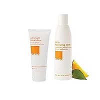 LATHER Ultra Light Face Lotion + Citrus Balancing Toner | Gentle Moisturizer & Facial Toner for Sensitive Skin | Skin Care