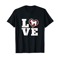 Love Shih Poo Dog Lover Gifts Buffalo Plaid Valentines Day T-Shirt