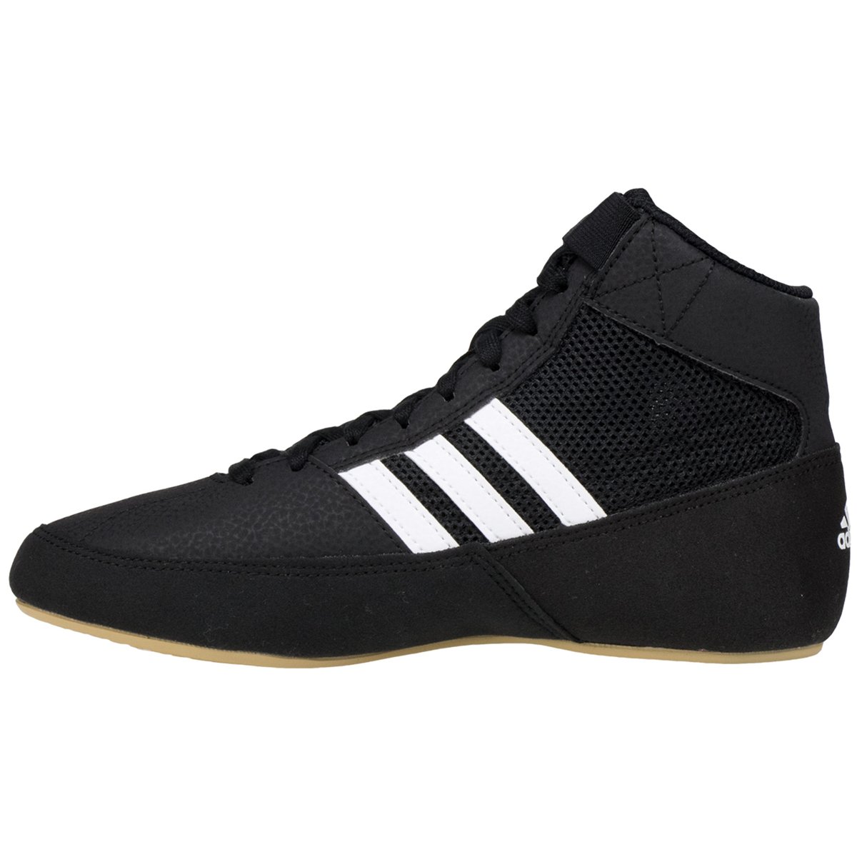 adidas Men's HVC Wrestling Shoe, Black/White, 9.5