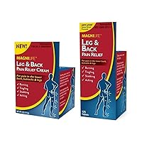 MagniLife Leg & Back Pain Relief 125 Count Tablets Leg & Back Pain Relief Cream 4oz Jar