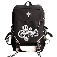 NieR:Automata Game Laptop Backpack Rucksack Travel Sports Casual Daypack with USB Charging Port Black / 2