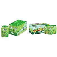 GoGo squeeZ Fruit on the Go, Apple Apple, Banana & Strawberry Variety Pack (3.2 oz, Pack of 20), Unsweetened Snacks for Kids