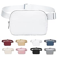 Mini Fanny Pack Crossbody Bags for Women and Men, Fashionable Waterproof Belt Bag with Adjustable Strap for Travel Running Cycling (White）