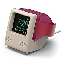 elago W4 Apple Watch Stand Compatible with iWatch Series 9/8/7/6/SE/5/4/3/2/1/SE (45mm, 44mm, 42mm, 41mm, 40mm, 38mm) Support Night Stand Mode [Aqua Pink]