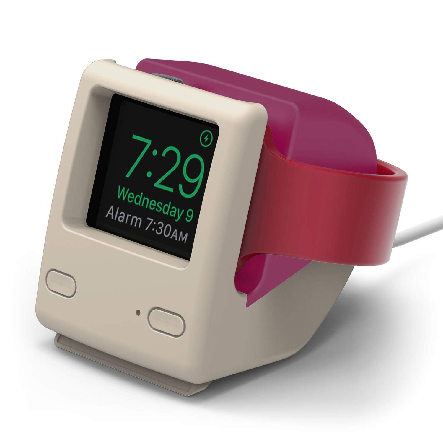 elago W4 Apple Watch Stand Compatible with iWatch Series 8/SE2/7/6/SE/5/4/3/2/1 (45mm, 44mm, 42mm, 41mm, 40mm, 38mm) Support Night Stand Mode [Aqua Pink]