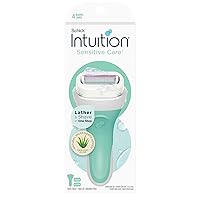 Schick Intuition Razors for Women with Sensitive Skin | 1 Razor & 2 Intuition Razor Blades Refill with Organic Aloe