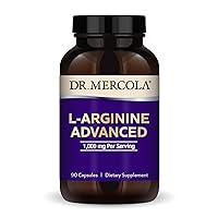 Dr. Mercola L-Arginine Advanced, 30 Servings (90 Capsules), 1,000 mg Per Serving, Dietary Supplement, Supports Energy Production, Non-GMO