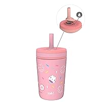 Zak Designs DreamWorks Gabby's Dollhouse Kelso Toddler Cups For Travel or At Home, 12oz Vacuum Insulated Stainless Steel Sippy Cup With Leak-Proof Design is Perfect For Kids (Cakey Cat)