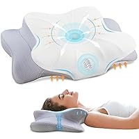 Cervical Pillow for Neck Pain Relief, Ergonomic Contour Memory Foam Pillows for Sleeping with Washable Pillowcase, Orthopedic Neck Support Pillow for Side Back Stomach Sleeper