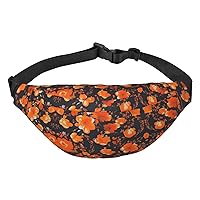 Set of ornate floral Adjustable Belt Hip Bum Bag Fashion Water Resistant Hiking Waist Bag for Traveling Casual Running Hiking Cycling