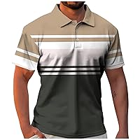 Mens Soft Wicking Ribbed Polo Ribbed Collar Solid Color Golf Casual Sports Short Sleeve Fashion Plain