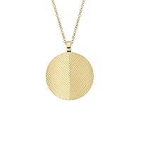 Fossil Women's Gold-Tone Stainless Steel Pendant Chain Necklace for Women