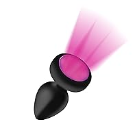 7X Light Up Rechargeable Anal Plug - Small Black