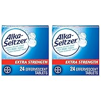 Alka-Seltzer Extra Strength Effervescent Tablets, 24 Count (Pack of 2)