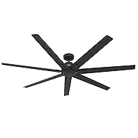 Hunter Fan 72 Inch Black Ceiling Fan with 7 Blades, Indoor/Outdoor Ceiling Fans for Patios, Farmhouse, Bedroom, Living Room (Renewed)