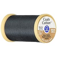 Coats Thread & Zippers Machine Quilting Cotton Thread, 350-Yard, Black