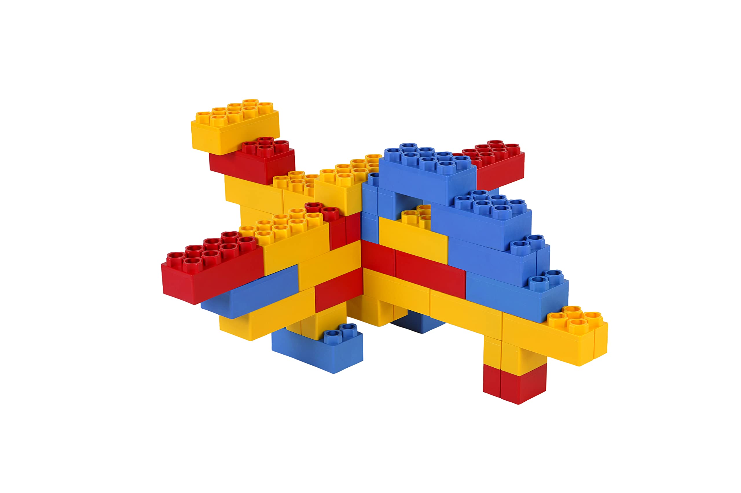 24 pc BiggoBlocks Jumbo Blocks Set | 20 Large Blocks | 4 Small Blocks | 4 Colors Red Yellow Green Blue | Made in The USA