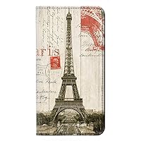 RW2108 Eiffel Tower Paris Postcard PU Leather Flip Case Cover for Google Pixel 8 pro