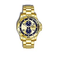 Invicta Lupah Dragon Gold and Blue Dial Gold-plated Mens Watch 7017