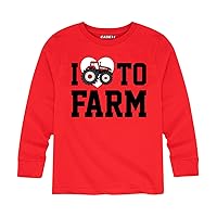 Case IH - I Love to Farm - Toddler Long Sleeve Graphic T-Shirt