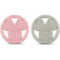 Cudlie Disney Silicone Teether Toy Set for Infants, Food Grade and BPA Free Teethers for Babies 6-12 Months, 2-Pack Teether Toys for Newborns